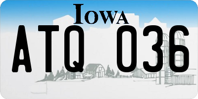 IA license plate ATQ036