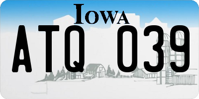 IA license plate ATQ039