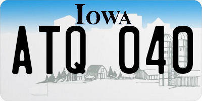 IA license plate ATQ040