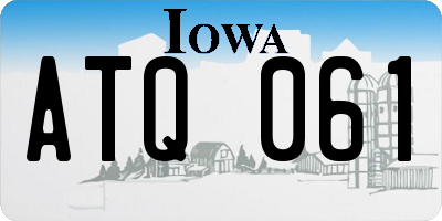 IA license plate ATQ061