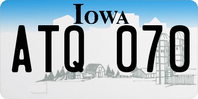 IA license plate ATQ070