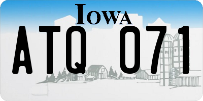 IA license plate ATQ071