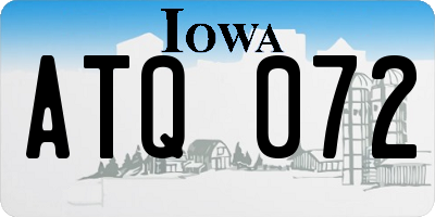 IA license plate ATQ072