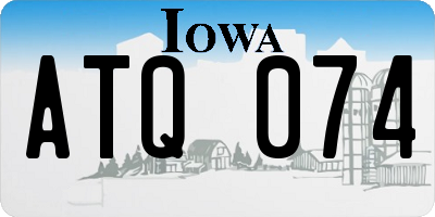 IA license plate ATQ074