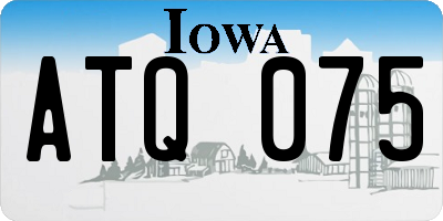 IA license plate ATQ075