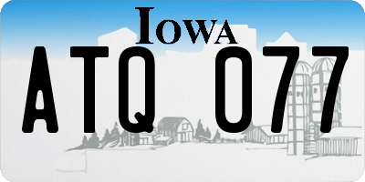 IA license plate ATQ077
