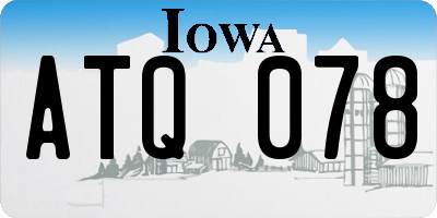IA license plate ATQ078