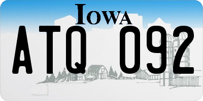 IA license plate ATQ092