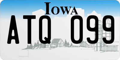 IA license plate ATQ099