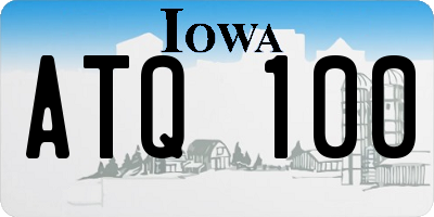 IA license plate ATQ100