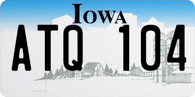 IA license plate ATQ104