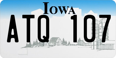 IA license plate ATQ107