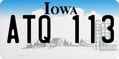 IA license plate ATQ113