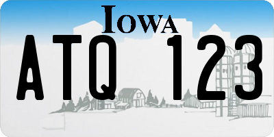 IA license plate ATQ123