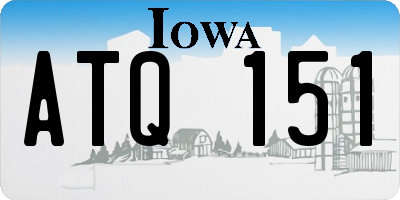 IA license plate ATQ151