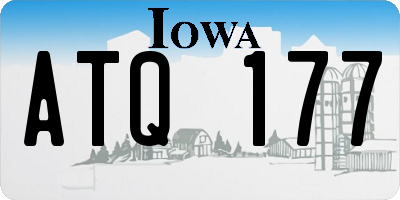 IA license plate ATQ177