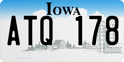 IA license plate ATQ178