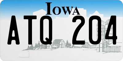 IA license plate ATQ204