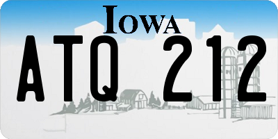 IA license plate ATQ212