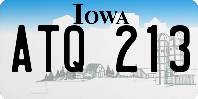 IA license plate ATQ213