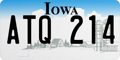 IA license plate ATQ214