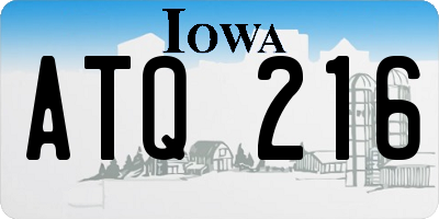 IA license plate ATQ216