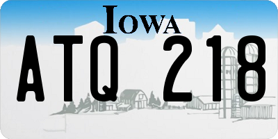 IA license plate ATQ218