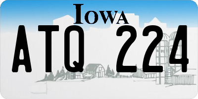 IA license plate ATQ224