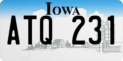 IA license plate ATQ231