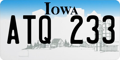 IA license plate ATQ233