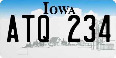 IA license plate ATQ234