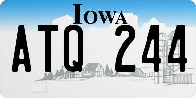 IA license plate ATQ244