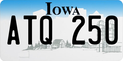 IA license plate ATQ250