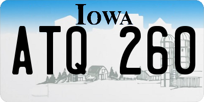 IA license plate ATQ260