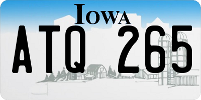IA license plate ATQ265