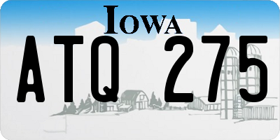 IA license plate ATQ275