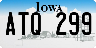 IA license plate ATQ299