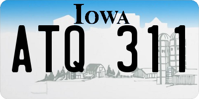 IA license plate ATQ311