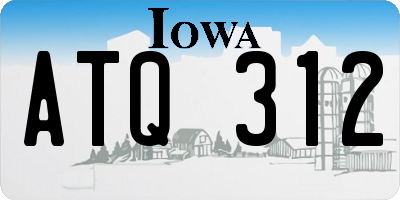 IA license plate ATQ312