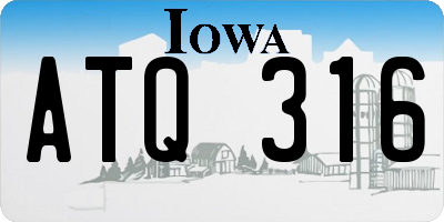 IA license plate ATQ316