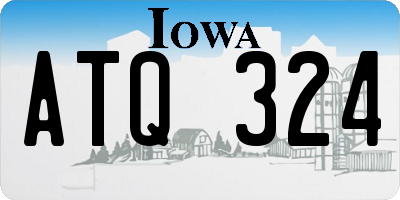 IA license plate ATQ324