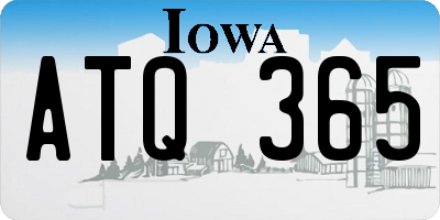 IA license plate ATQ365