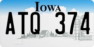 IA license plate ATQ374