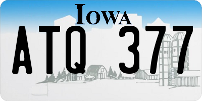 IA license plate ATQ377
