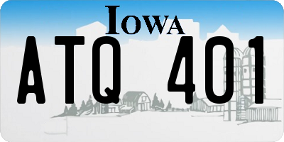 IA license plate ATQ401