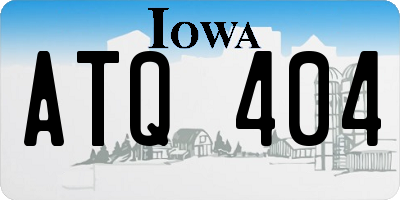 IA license plate ATQ404