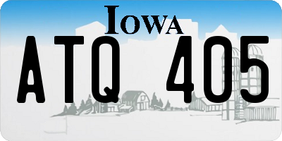 IA license plate ATQ405