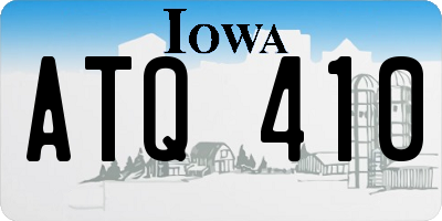 IA license plate ATQ410