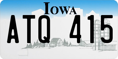IA license plate ATQ415