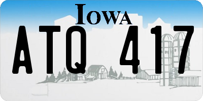 IA license plate ATQ417